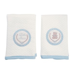 Babinha Suedine c/ 2 peças Little Bear Azul