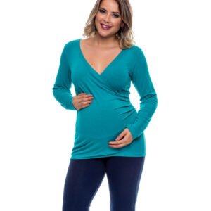 Blusa Visco Transpassada Manga Longa