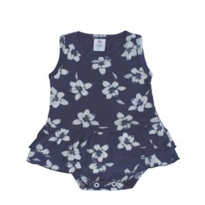 Body Duas Saias Floral Marinho