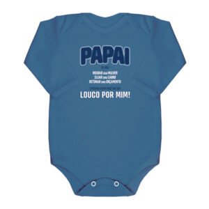 Body Manga Longa Papai Louco por Mim