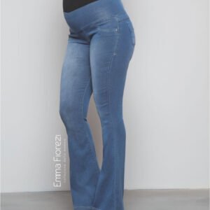 Calça Jeans Flare com Pespontos Finos
