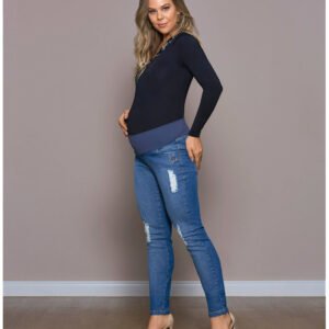 Calça Skinny com Piercing