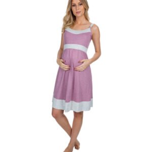 Camisola Alcinha Mescla Cassis com Detalhe Mescla