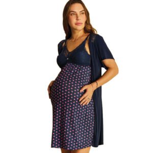 Camisola Best com Renda e Robe Coração