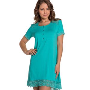 Camisola com Renda na Barra Verde