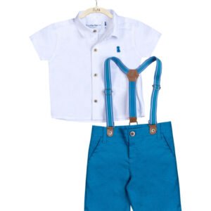 Conjunto Camisa e Bermuda com Suspensório