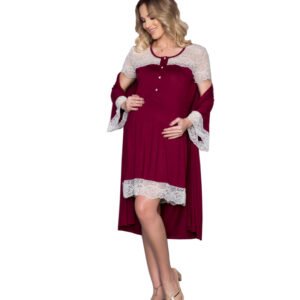 Conjunto Camisola com Renda e Robe