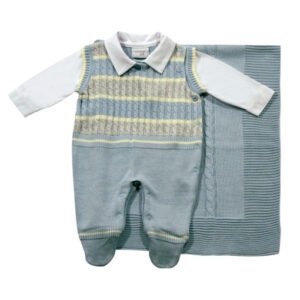 Saída Maternidade Macacão com Camisa e Manta