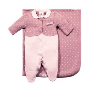 Saída Maternidade Macacão Bolero Falso e Manta