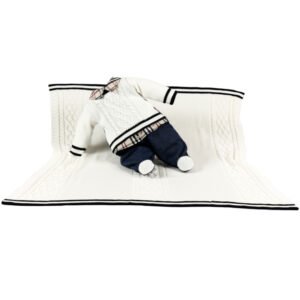 Kit Maternidade Tricot Manta e Macacão Antonio