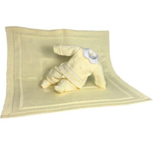 Kit Maternidade Tricot Manta e Macacão Elisa Amarelo