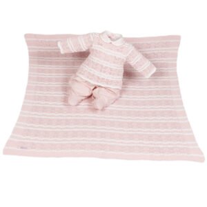 Kit Maternidade Tricot Manta e Macacão Gabriela
