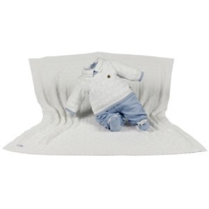 Kit Maternidade Tricot Manta e Macacão Henry