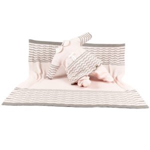 Kit Maternidade Tricot Manta e Macacão com Vestido Laís