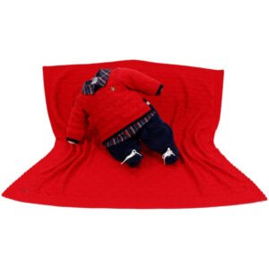 Kit Maternidade Tricot Manta e Macacão Murilo