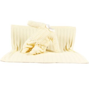 Kit Maternidade Tricot Manta e Macacão Rebeca