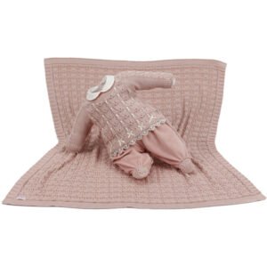 Kit Maternidade Tricot Manta e Macacão Sophia