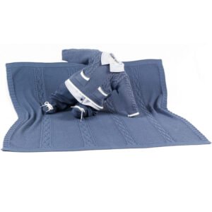 Kit Maternidade Tricot Manta e Macacão Thiago