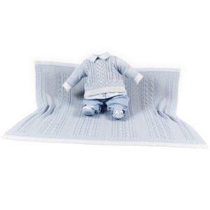 Kit Maternidade Tricot Manta e Macacão Thomaz