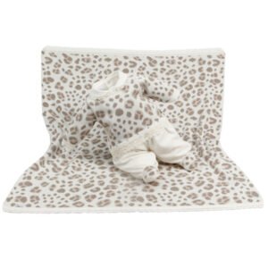 Kit Maternidade Tricot Manta e Macacão Valentina Off White
