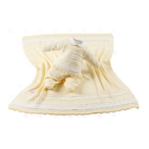 Kit Maternidade Tricot Manta/Macacão Sophia Amarelo