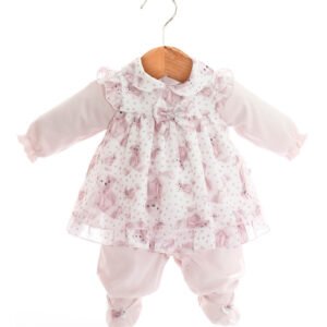 Macacão e Vestido Maite Urso Rosa