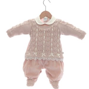 Macacão Tricot e Plush Gabriela Nude