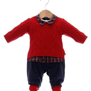 Macacão Tricot Vermelho Leonardo