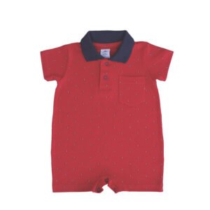 Macaquinho Polo Piquet Vermelho