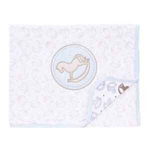 Manta Suedine Baby Blue