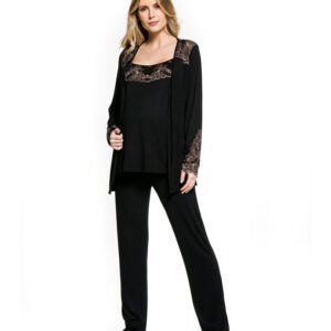 Pijama 3 Peças Preto