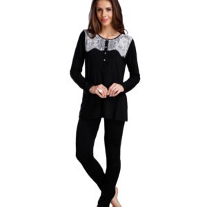 Pijama Polo com Renda