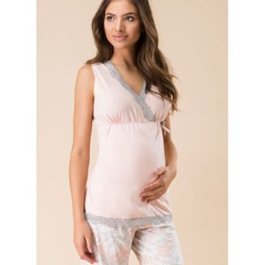 Pijama regata com renda