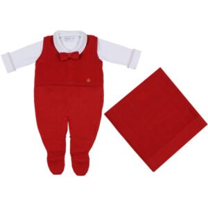 Saída Maternidade Jardineira Boy com Gravata