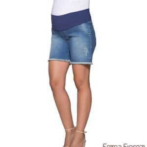 Shorts Jeans com Barra Desfiada
