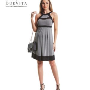 Vestido Decote Tule