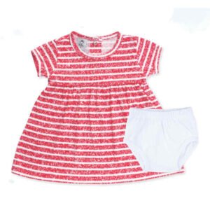 Vestido Listrado Vermelho