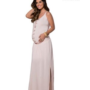 Vestido Longo Amamentação com Abertura
