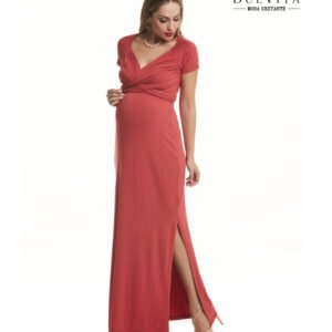 Vestido Longo Amamentação Pimenta Rosa