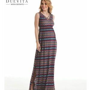 Vestido Longo Decote com Roletê