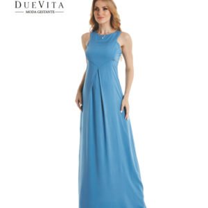Vestido Longo Prega Frontal