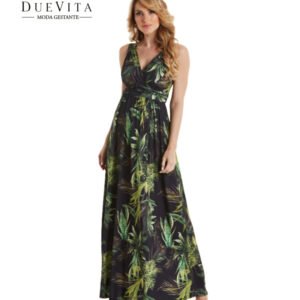 Vestido Longo Transpasse Franzido